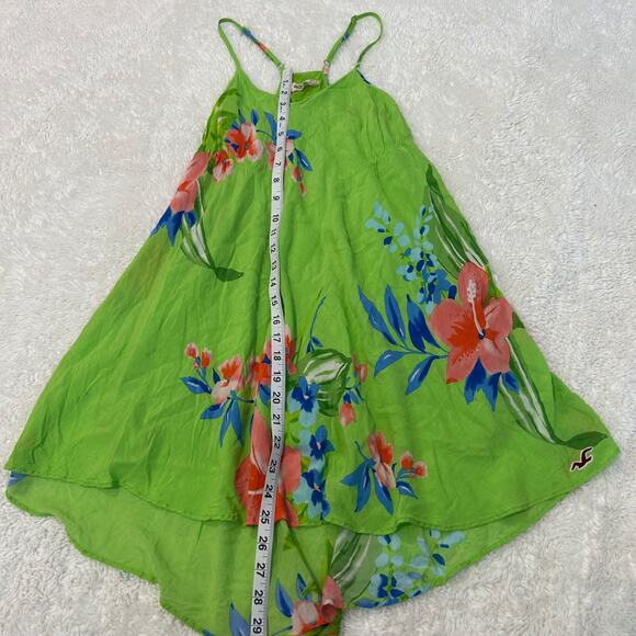 VTG Y2K 2000's Hollister Strappy Neon Floral Dress Summer Boho Resort Core Chic - Picture 3 of 6
